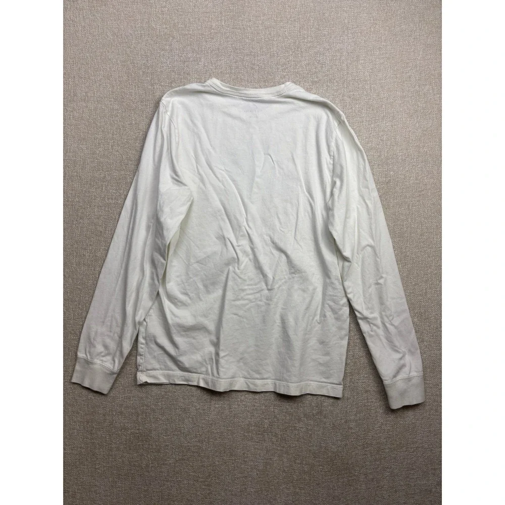Nike Mens Long Sleeve Tee White Futura Logo Graphic T-Shirt Large